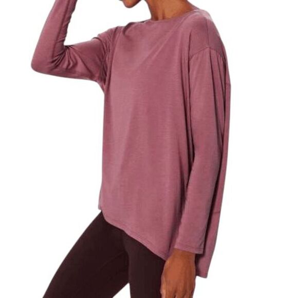 LULULEMON ATHLETICA Back In Action Long Sleeve In Figue Size Large - Picture 2 of 5